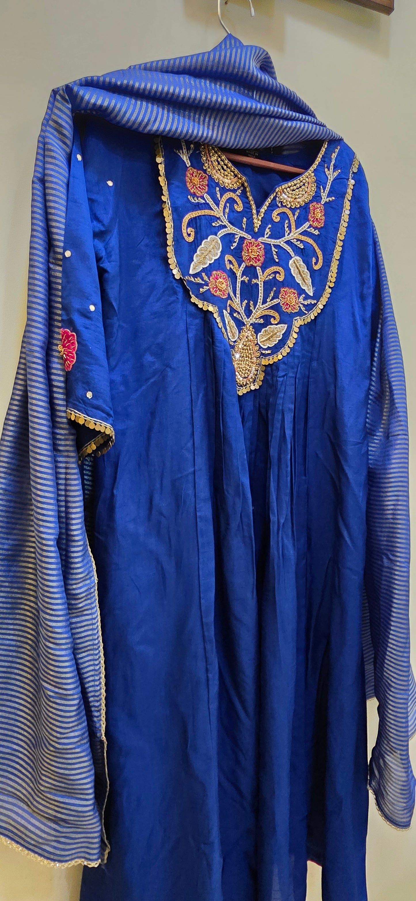 Indigo Bloom Anarkali Set