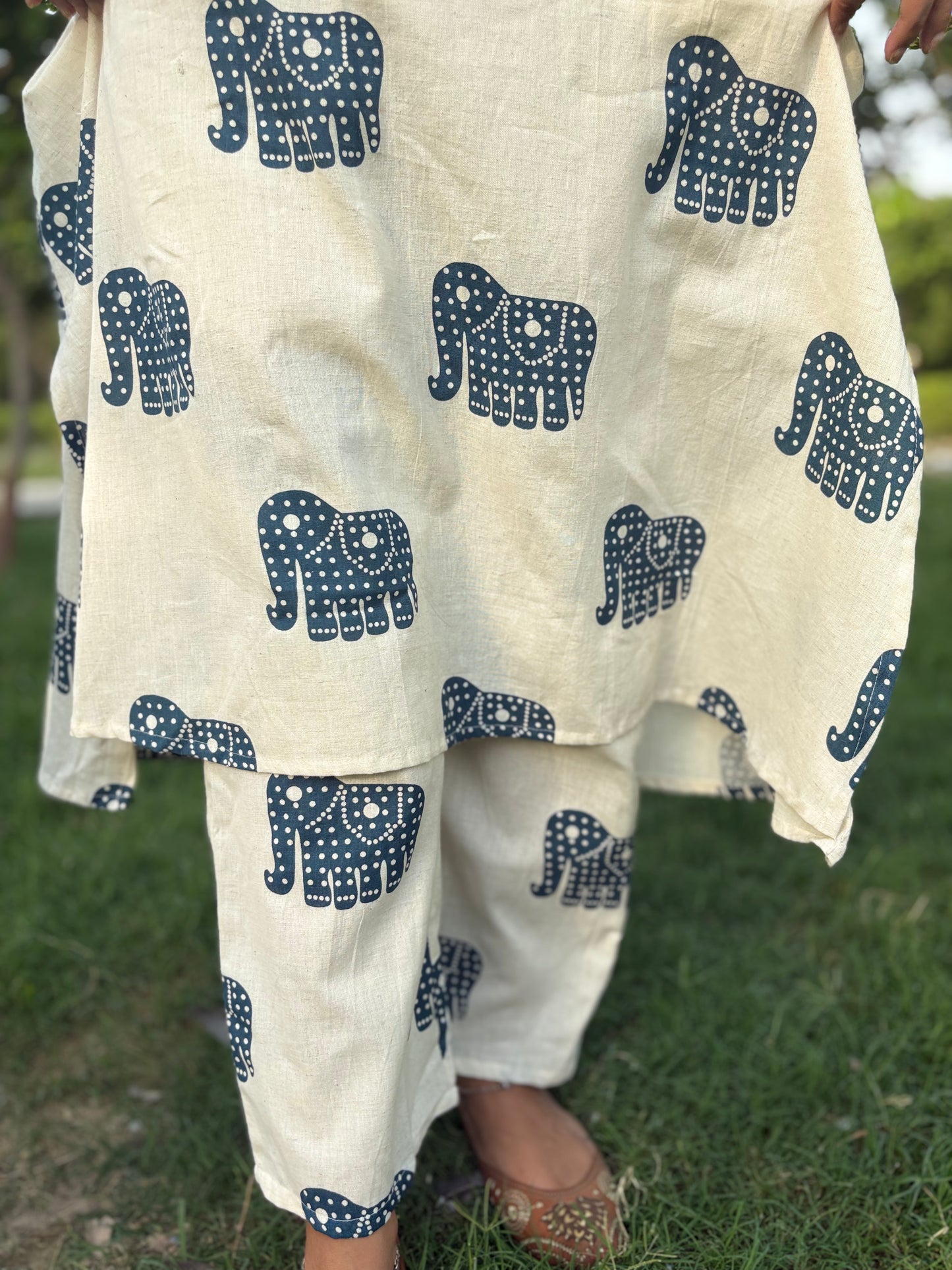 Blue Trunk - Khadi A-Line Co-ord Set