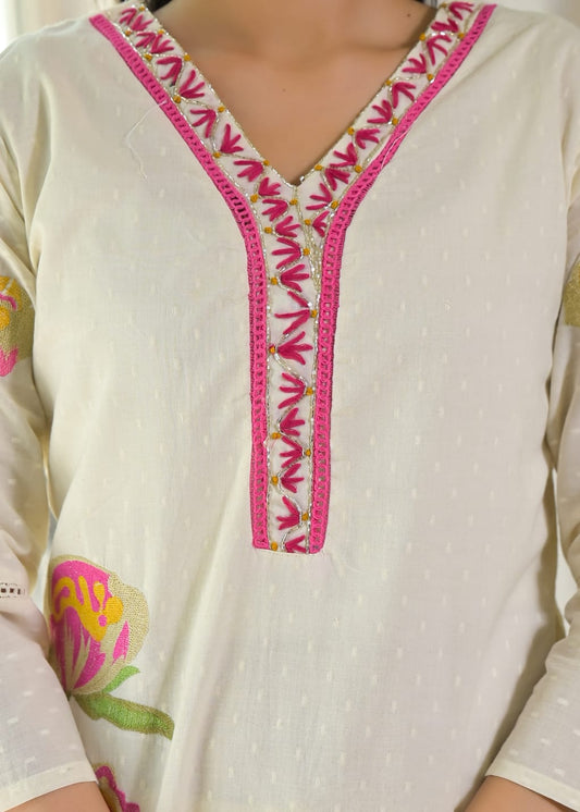 Gulaboo - 3 Piece Cotton Straight Suit Set