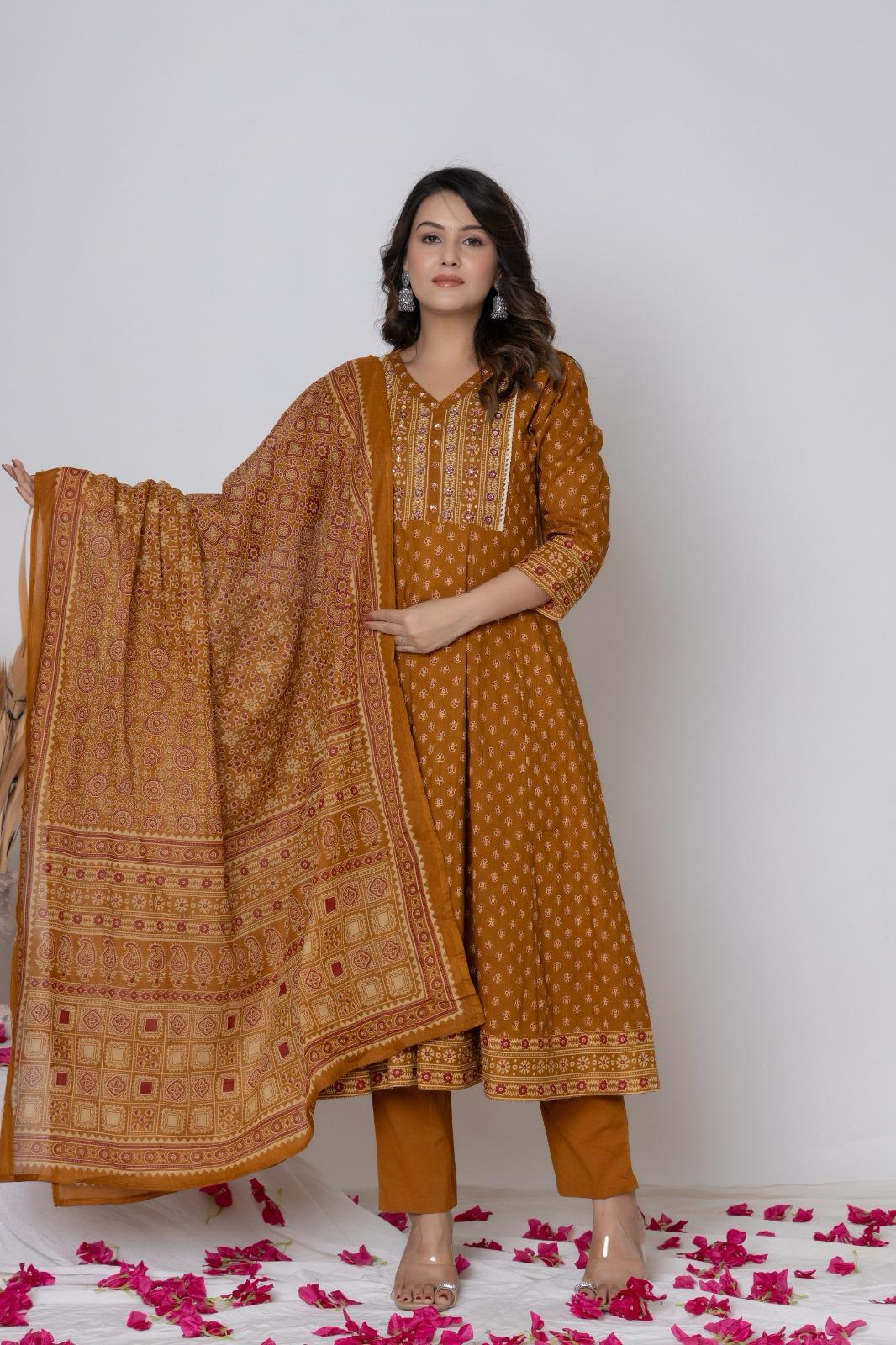 Haldi Bloom – 3 Piece Anarkali Suit Set