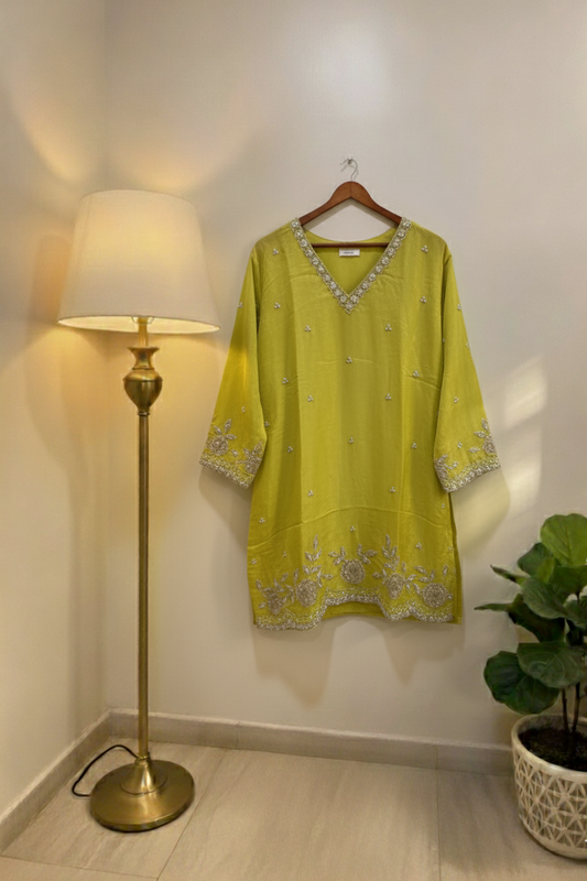 Lime Glaze - 3 Piece Peplum Suit Set