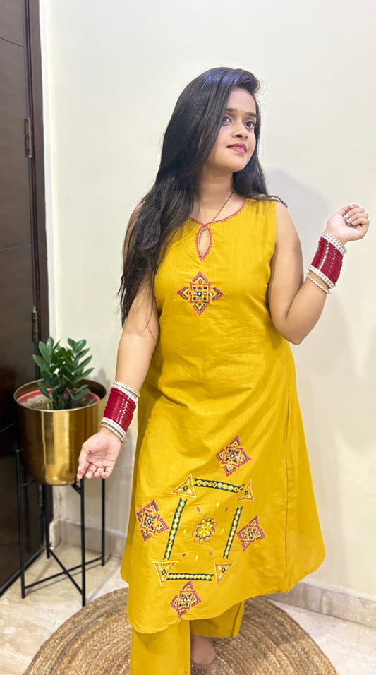 Mustard Magic - Frock Style Co-ord Set