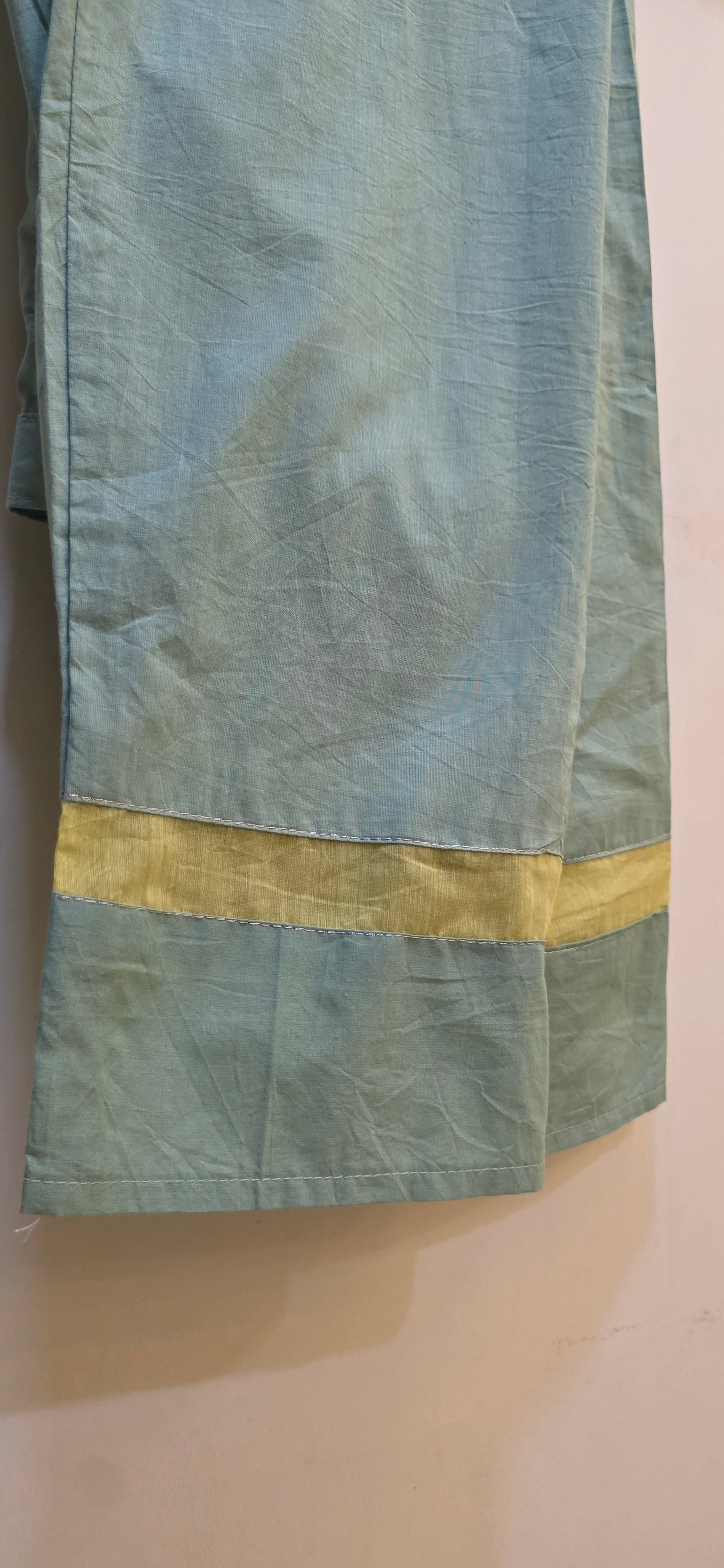Mint Green Banarasi Mul Chanderi Anarkali 3 Piece Set