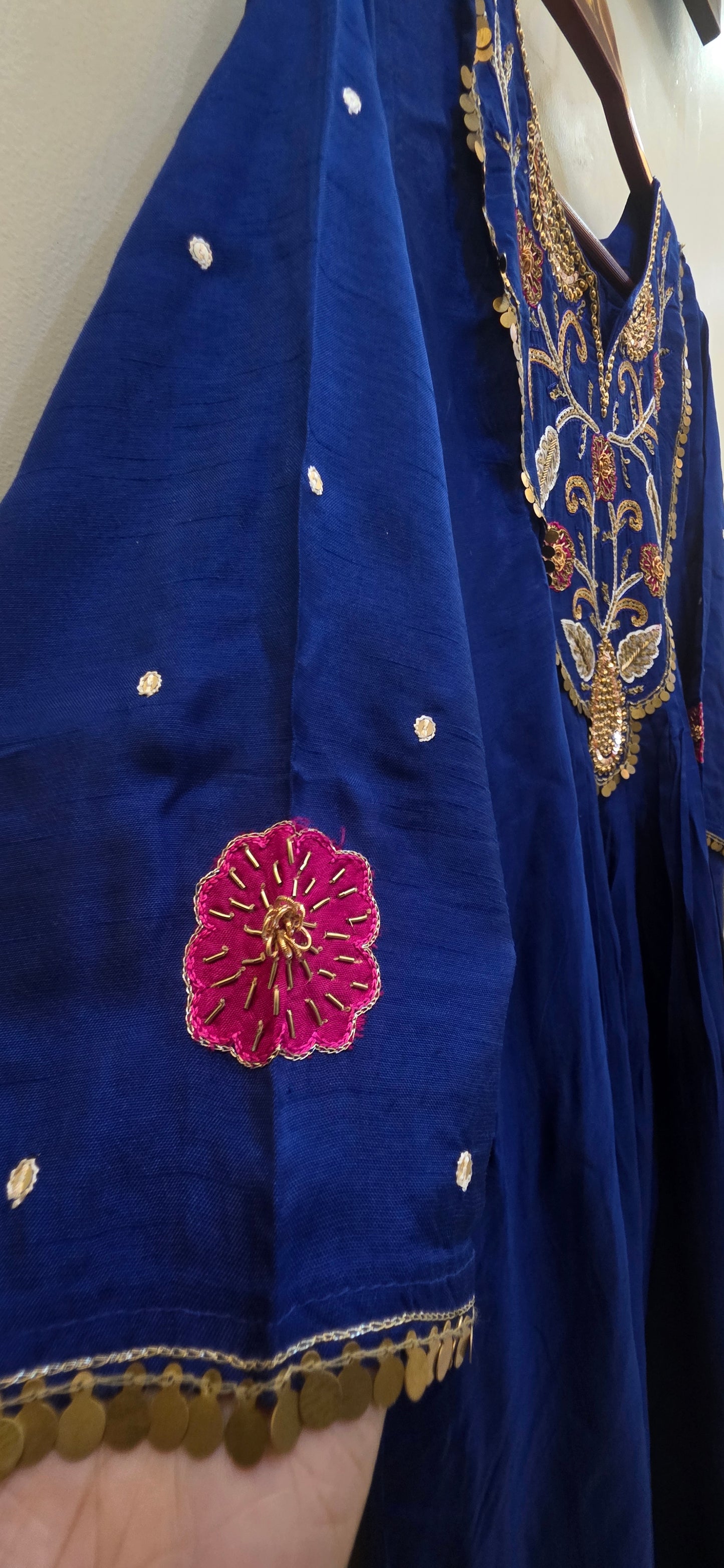 Indigo Bloom Anarkali Set