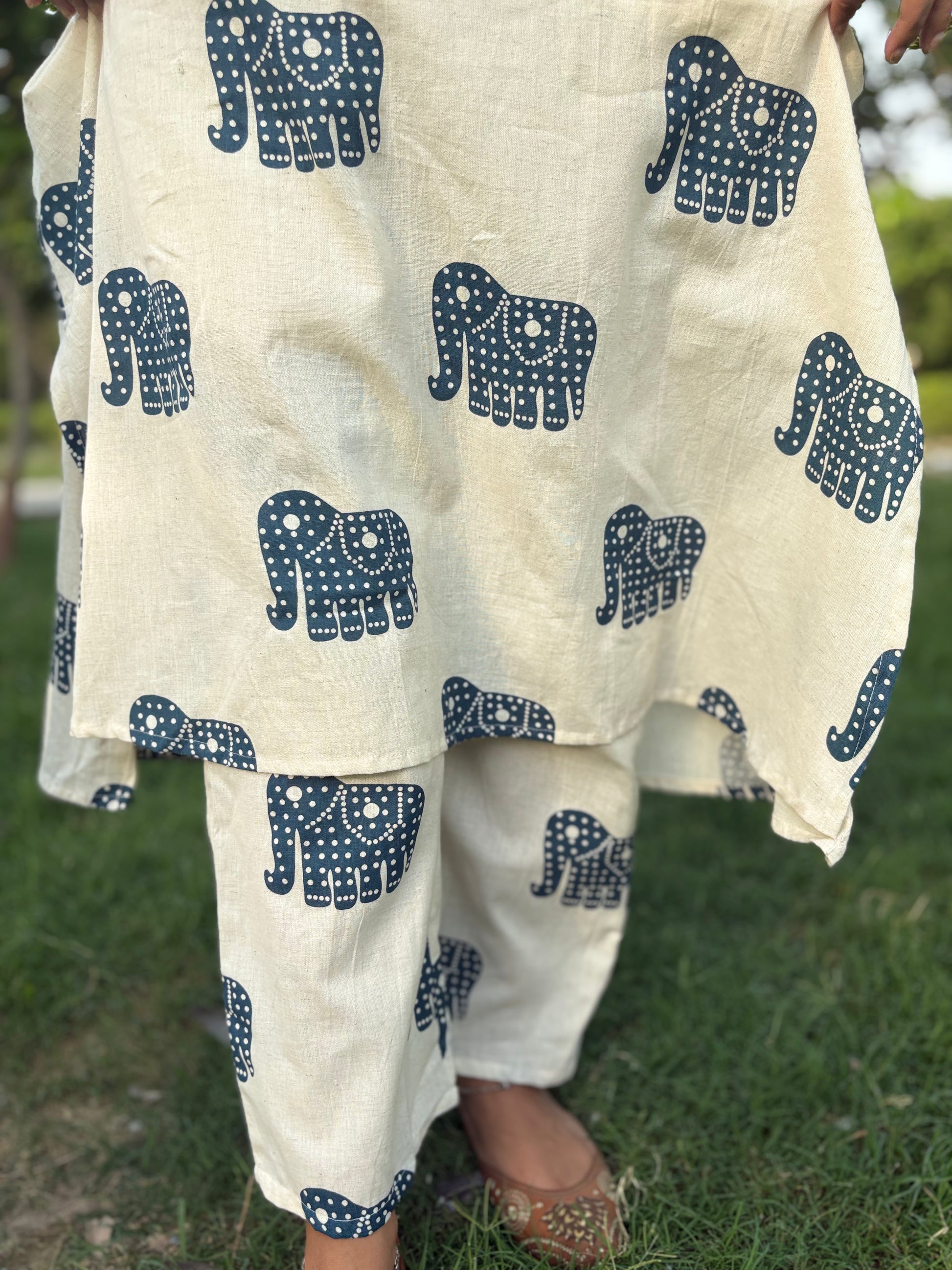 Blue Trunk - Khadi A-Line Co-ord Set