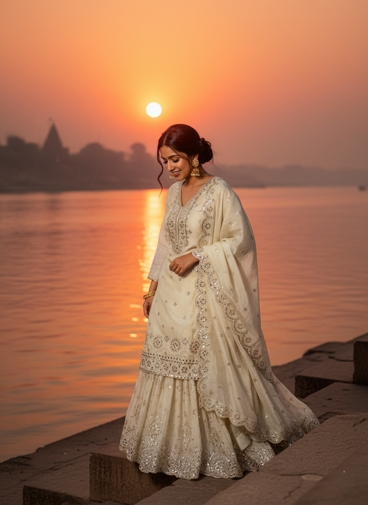 Chandani Raat - 3 Piece Lehenga Skirt Style Suit Set