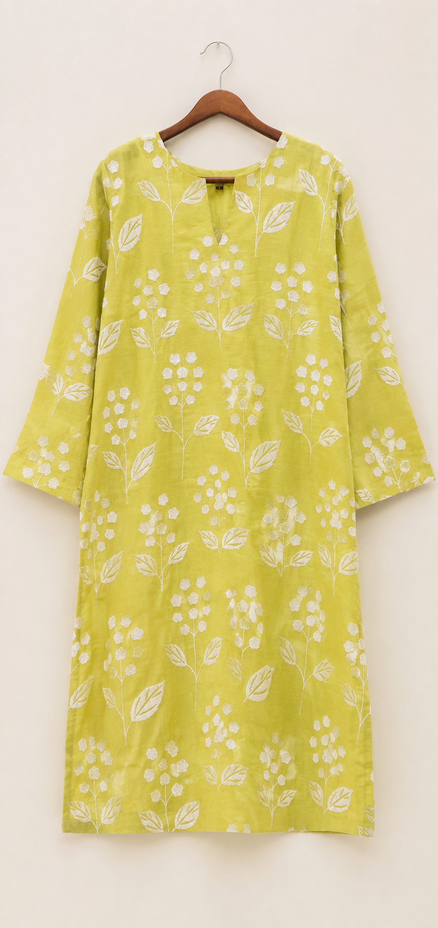 Lime Yellow Banarsi Mul Chanderi 2 Piece Set