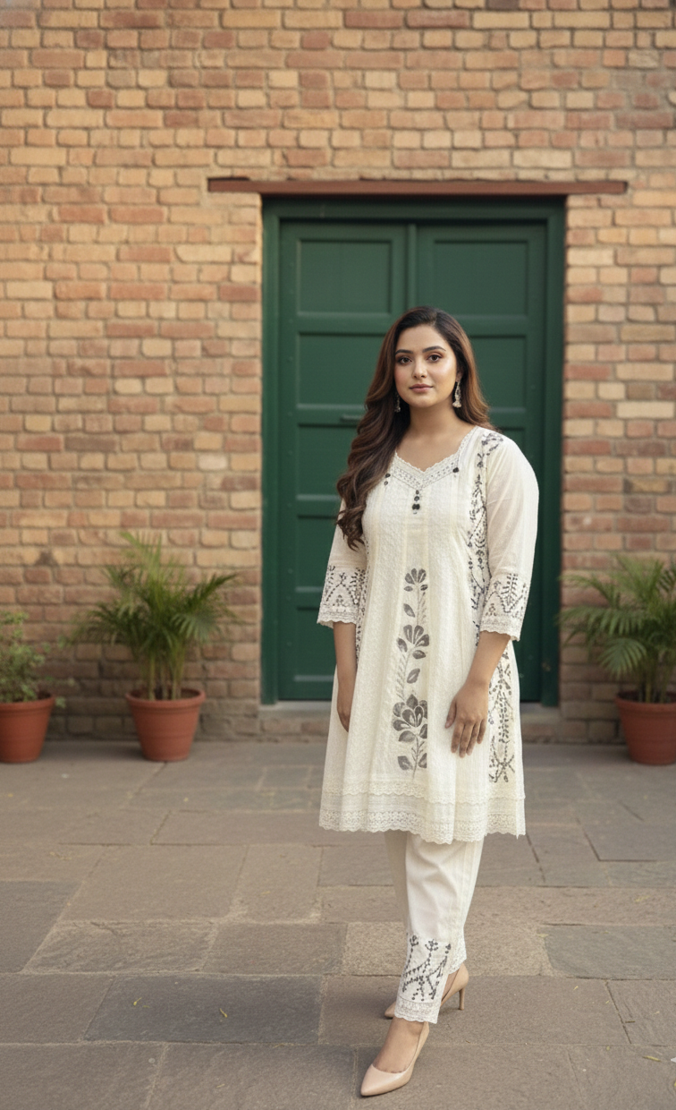 Aayat - Embroidered Frock Style Co-ord Set