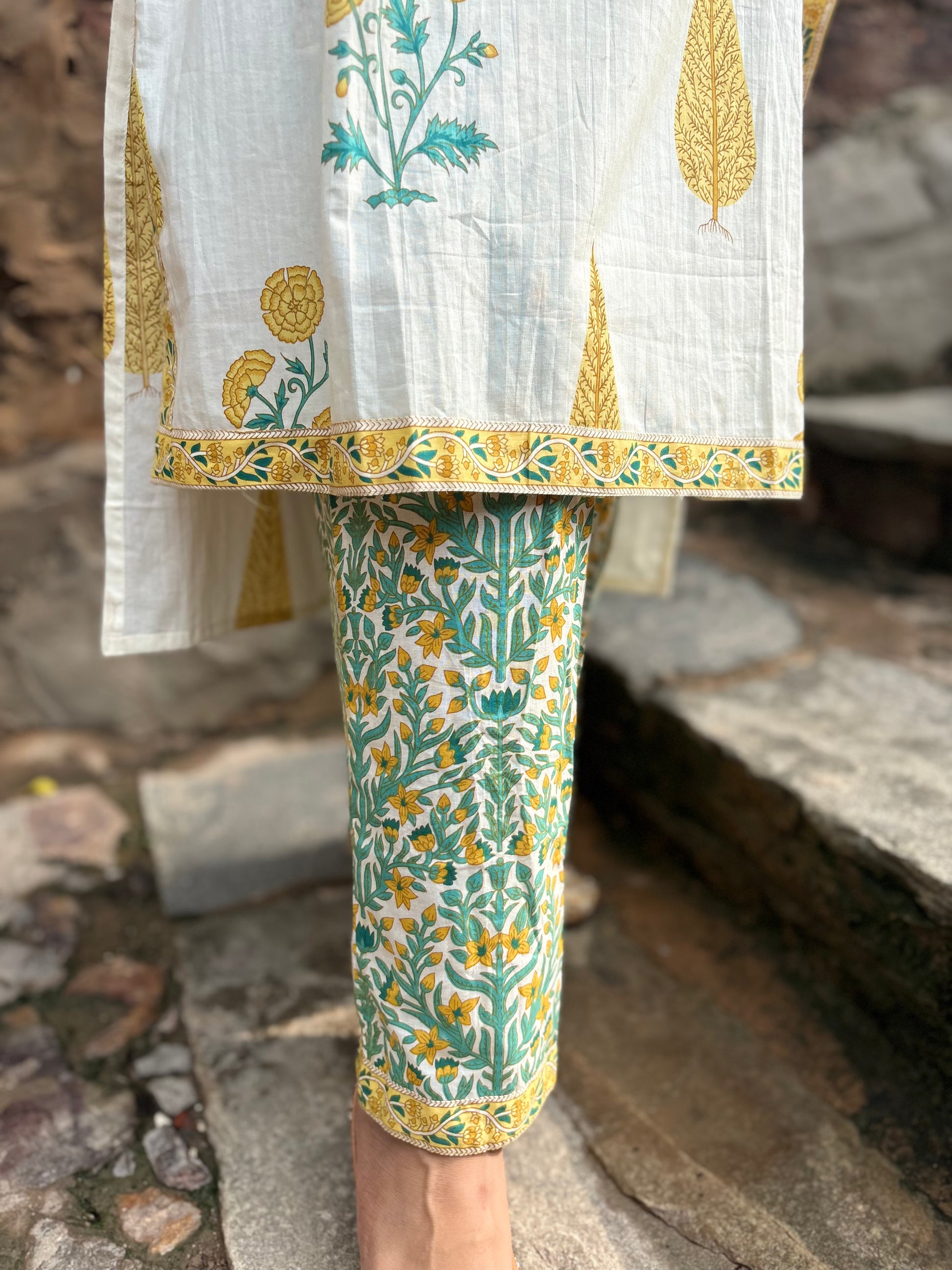 Gulbahaar - 3 Piece Cotton Straight Suit Set