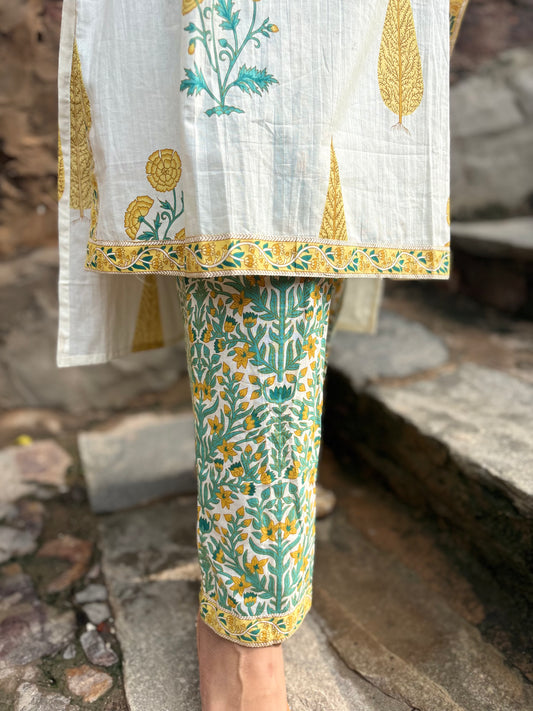 Gulbahaar - 3 Piece Cotton Straight Suit Set
