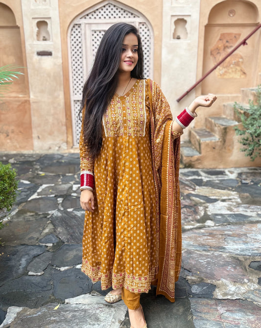 Haldi Bloom – 3 Piece Anarkali Suit Set