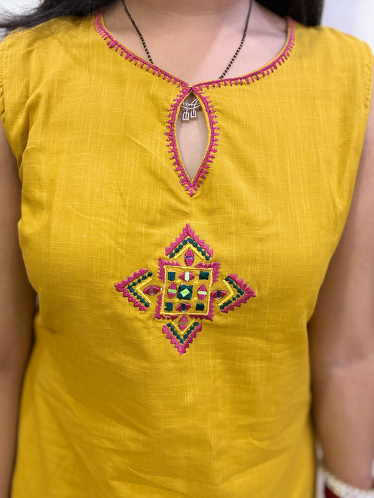 Mustard Magic - Frock Style Co-ord Set