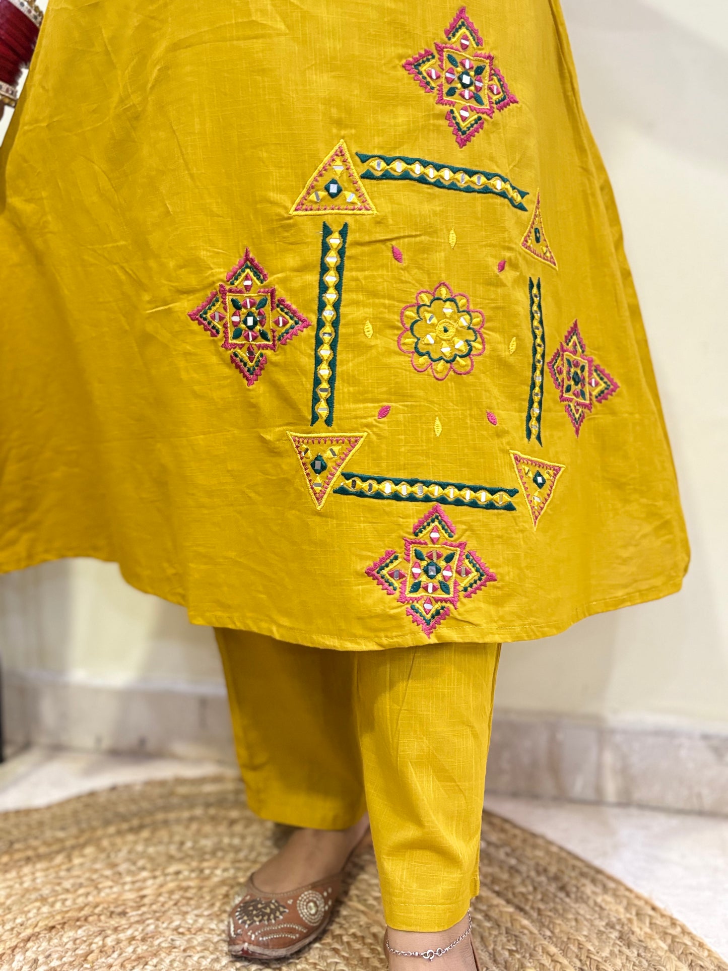Mustard Magic - Frock Style Co-ord Set