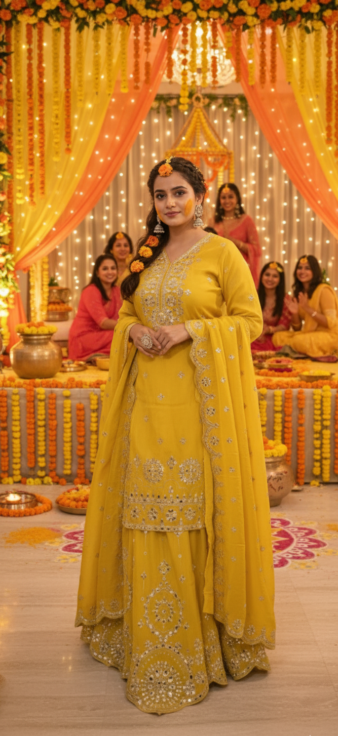 The Golden Hour - 3 Piece Lehenga Skirt Style Suit Set