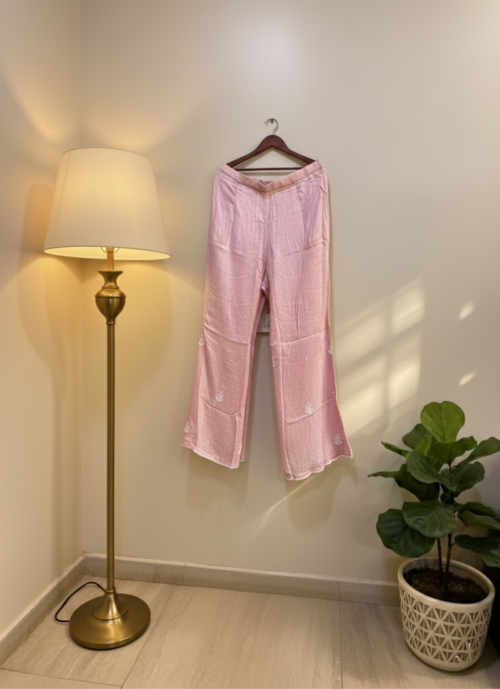 The Petal Blush - 3 Piece Straight Kurta Set