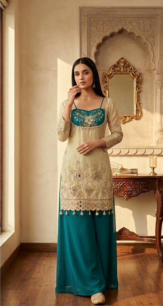 Emerald Grace 4 Piece Palazzo Set